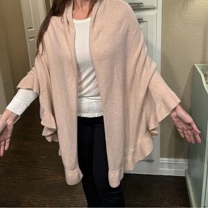 Light pink 100% cashmere shawl